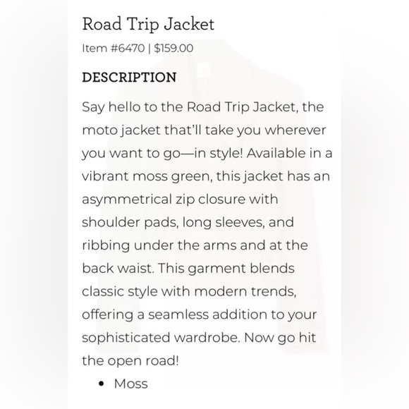 NWT Cabi Road Trip Jacket - Picture 6 of 6